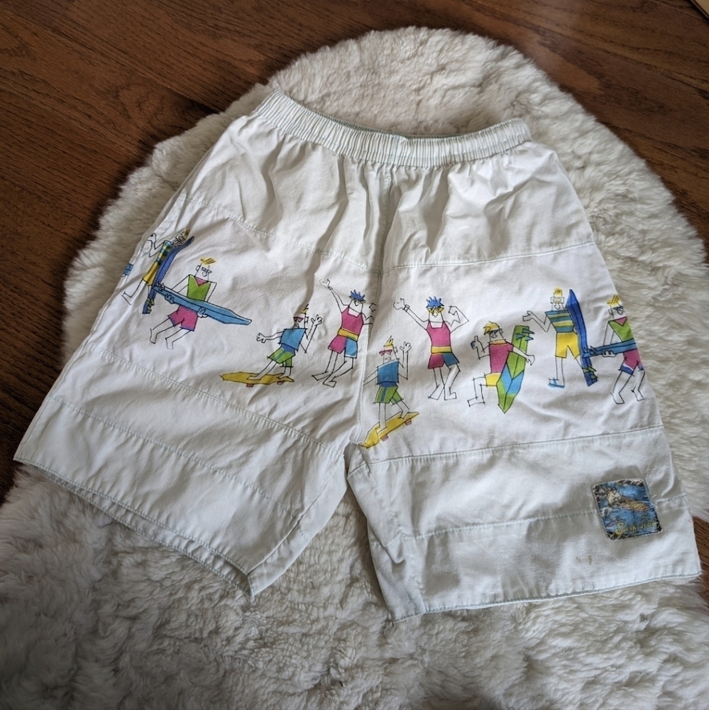 Vintage surf club swim board shorts kids